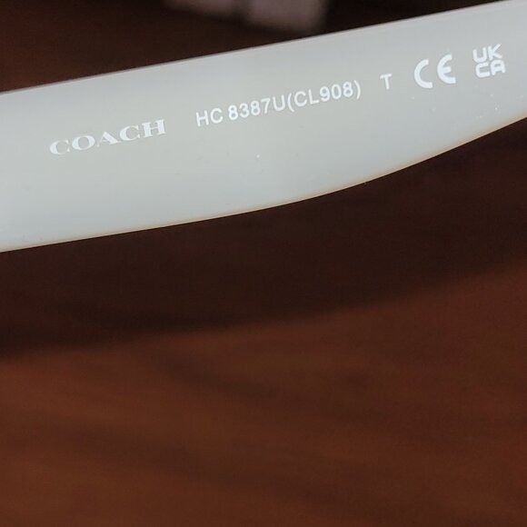 $108 *NWT* COACH Oversized Square Sunglasses (1 Milky Ivory) - Picture 8 of 9